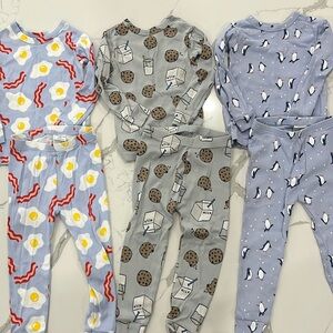 Set of 3 100% cotton 3T pajama sets